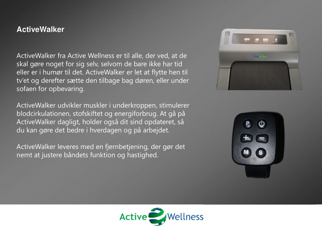 Active Walker gåbånd til skrivebord produktbeskrivelse